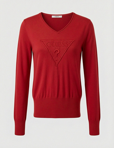 Guess red neck sweater - “guess,