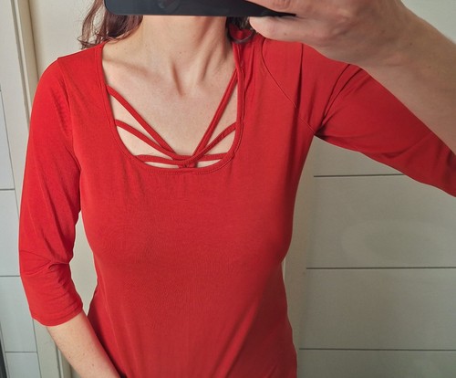 Damen sexy rote bluse - rote,