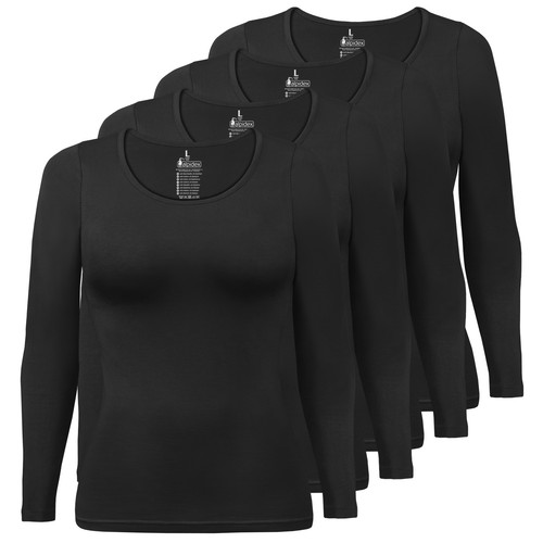Damen langarmshirt 4er set - damen,